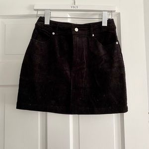 Black corduroy mimi skirt